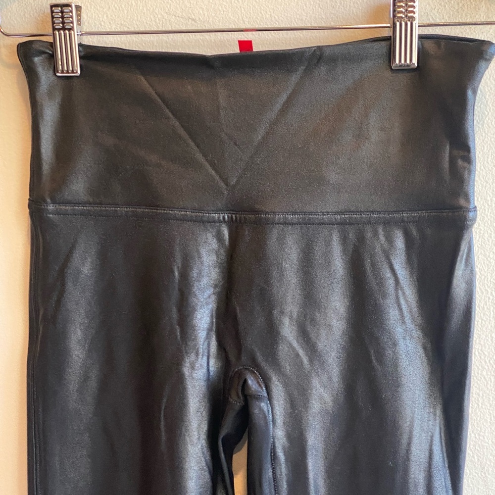 Spanx Faux Leather Leggings Black Size Medium